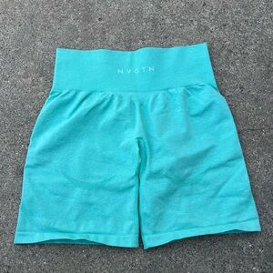 NVGTN Teal High-Waisted Shorts